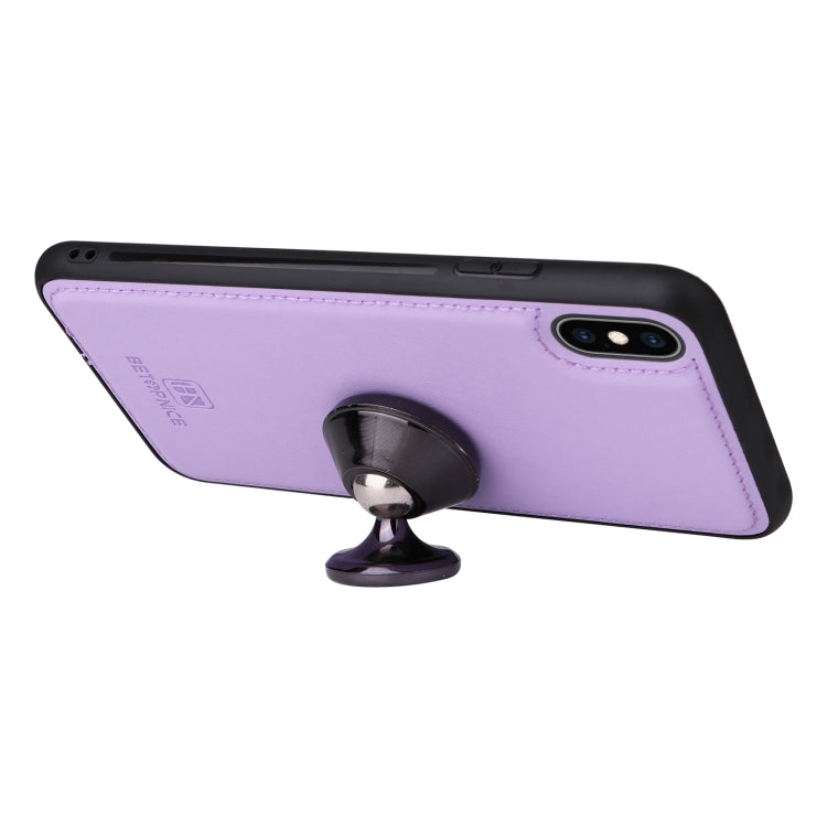 For iPhone XS Max BETOPNICE BN-005 2 in 1 Detachable Imitate Genuine Leather Phone Case(Light Purple) - HoMEdemic™ 