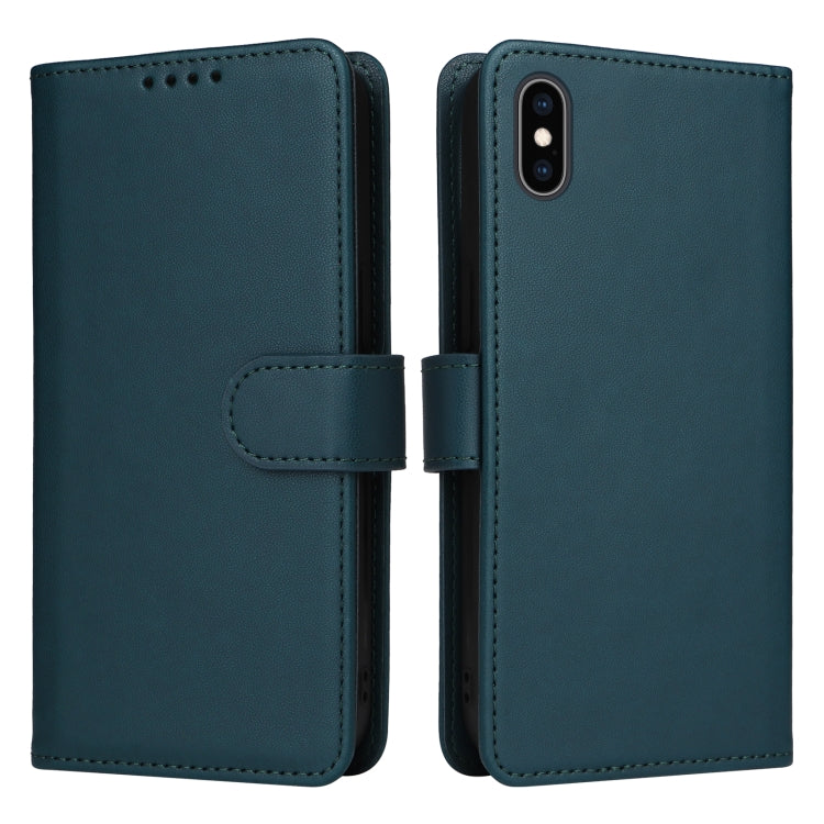For iPhone XS Max BETOPNICE BN-005 2 in 1 Detachable Imitate Genuine Leather Phone Case(Blue) - HoMEdemic™ 