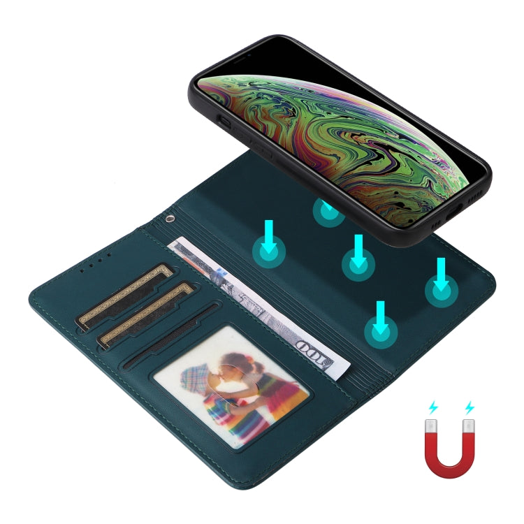 For iPhone XS Max BETOPNICE BN-005 2 in 1 Detachable Imitate Genuine Leather Phone Case(Blue) - HoMEdemic™ 
