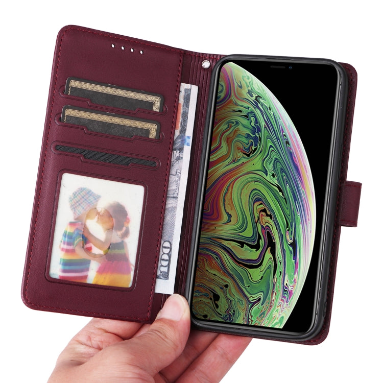 For iPhone XS Max BETOPNICE BN-005 2 in 1 Detachable Imitate Genuine Leather Phone Case(Wine Red) - HoMEdemic™ 