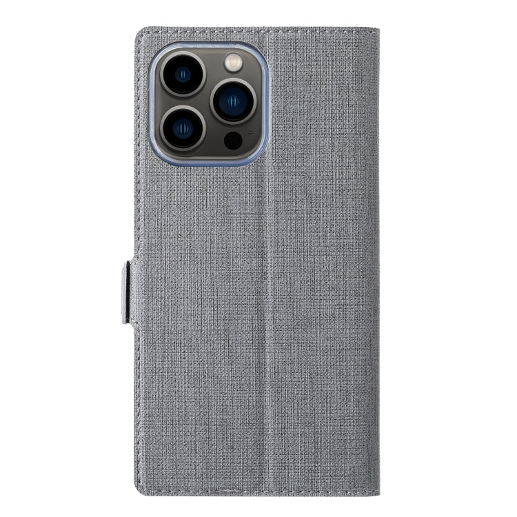 For iPhone 15 Pro ViLi K Series Dual-side Buckle Magsafe Leather Phone Case(Grey) - HoMEdemic™ 