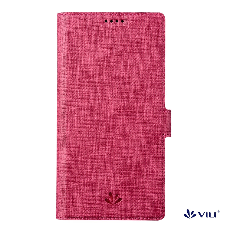 For iPhone 15 Pro ViLi K Series Dual-side Buckle Magsafe Leather Phone Case(Rose Red) - HoMEdemic™ 