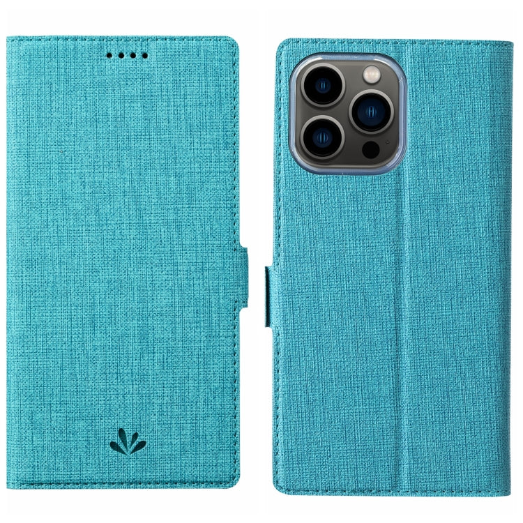 For iPhone 15 Pro ViLi K Series Dual-side Buckle Magsafe Leather Phone Case(Blue) - HoMEdemic™ 