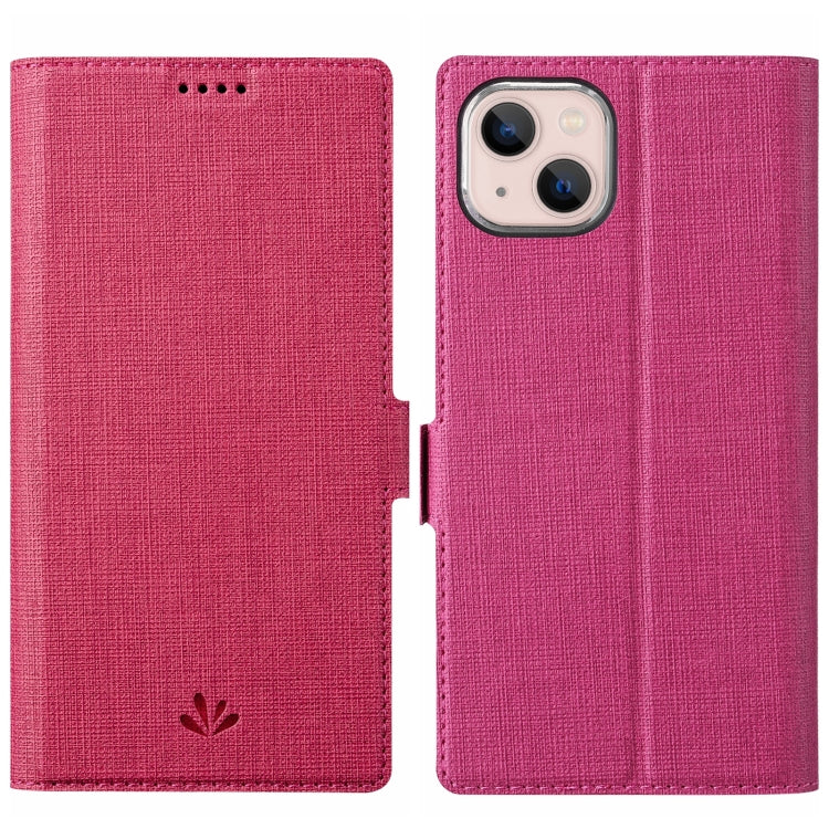 For iPhone 15 Plus ViLi K Series Dual-side Buckle Magsafe Leather Phone Case(Rose Red) - HoMEdemic™ 