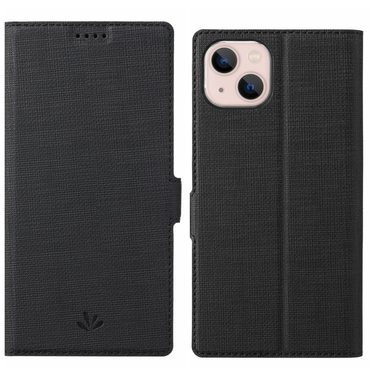 For iPhone 15 ViLi K Series Dual-side Buckle Magsafe Leather Phone Case(Black) - HoMEdemic™ 