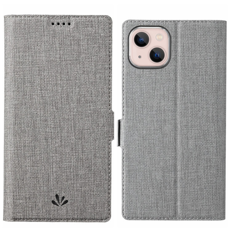 For iPhone 15 ViLi K Series Dual-side Buckle Magsafe Leather Phone Case(Grey) - HoMEdemic™ 