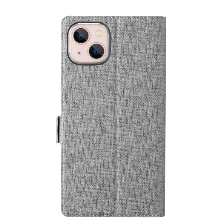 For iPhone 15 ViLi K Series Dual-side Buckle Magsafe Leather Phone Case(Grey) - HoMEdemic™ 
