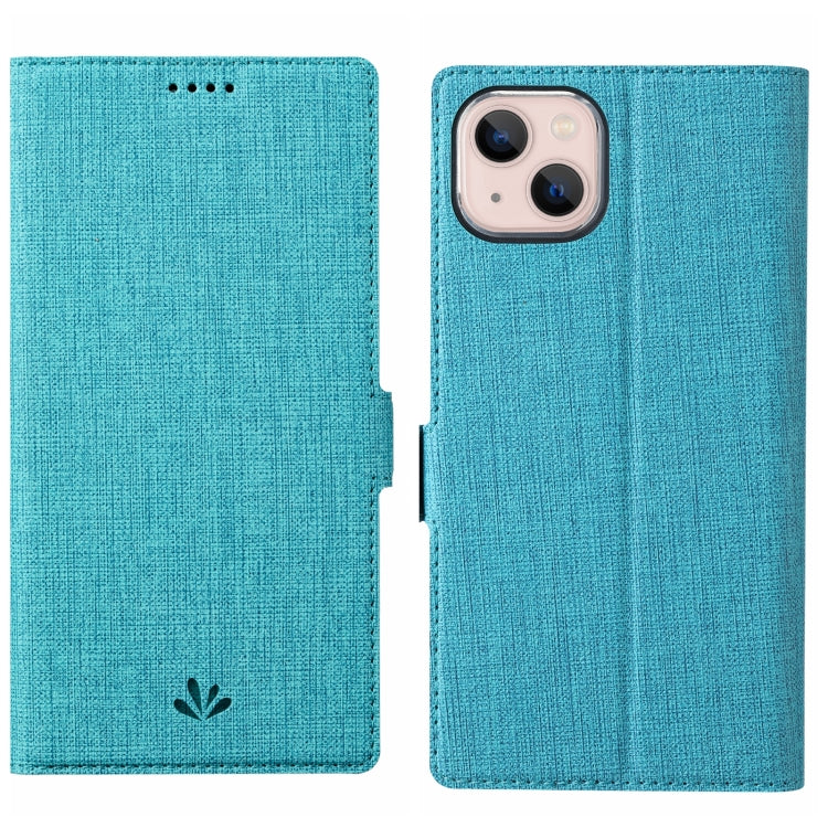 For iPhone 15 ViLi K Series Dual-side Buckle Magsafe Leather Phone Case(Blue) - HoMEdemic™ 