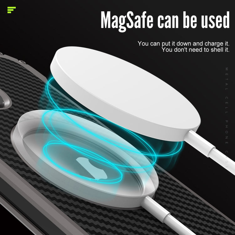 For iPhone 15 R-JUST RJ51 Hollow MagSafe Magnetic Metal Phone Case(Space Grey) - HoMEdemic™ 