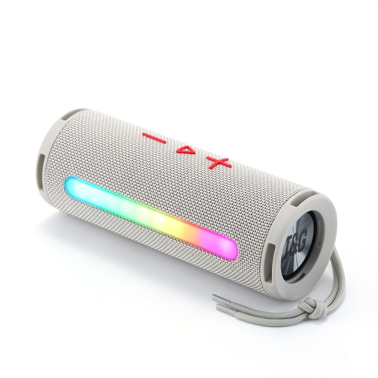 T&G TG374 Portable 3D Stereo Bluetooth Speaker Subwoofer Support FM / TF Card / RGB Light(Grey) - HoMEdemic™ 