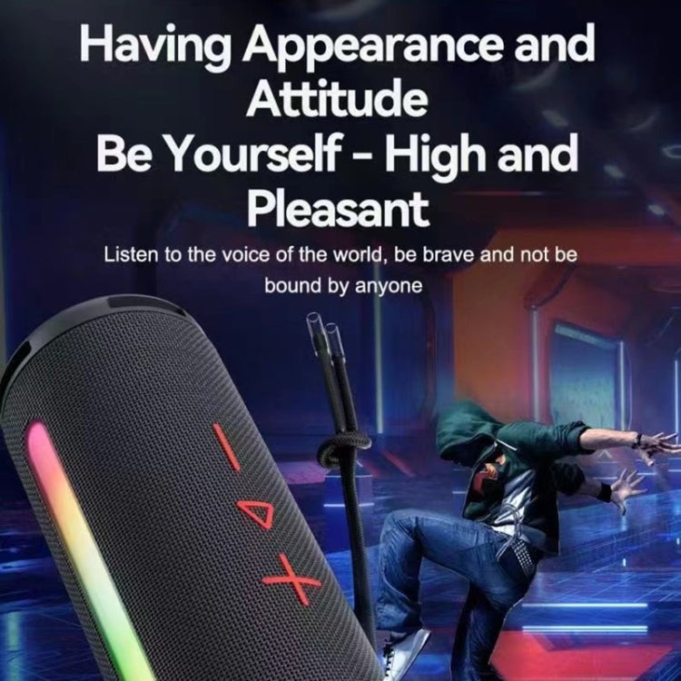 T&G TG374 Portable 3D Stereo Bluetooth Speaker Subwoofer Support FM / TF Card / RGB Light(Black) - HoMEdemic™ 