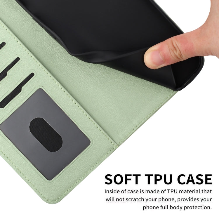 For iPhone 15 Pro Cartoon Cats Leather Phone Case(Green) - HoMEdemic™ 