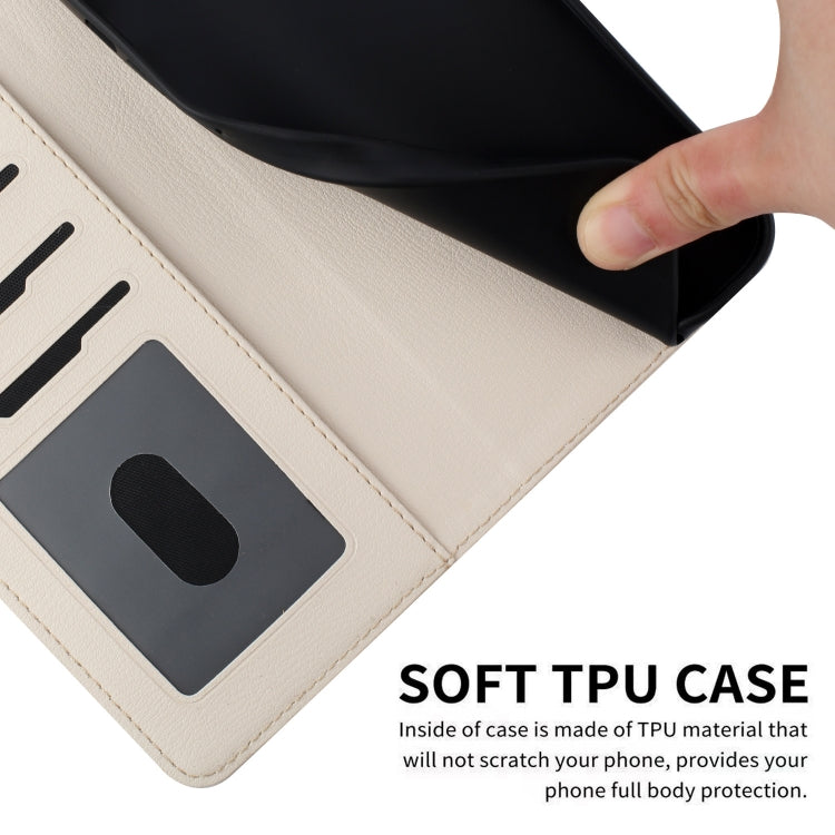 For iPhone 15 Pro Cartoon Cats Leather Phone Case(Beige White) - HoMEdemic™ 