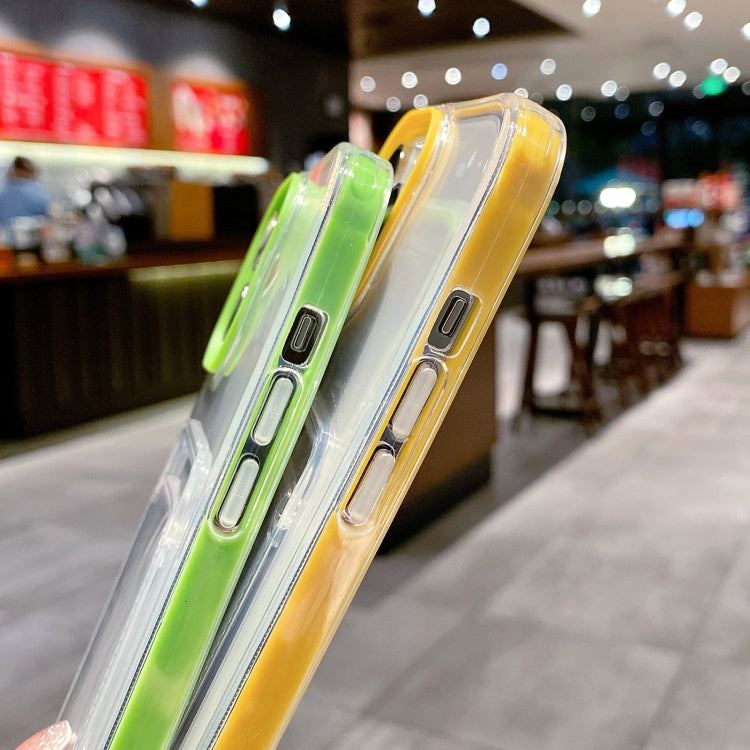 For iPhone 15 Pro 360 Clear PC Hybrid  TPU Phone Case with Card Slot(Apricot) - HoMEdemic™ 