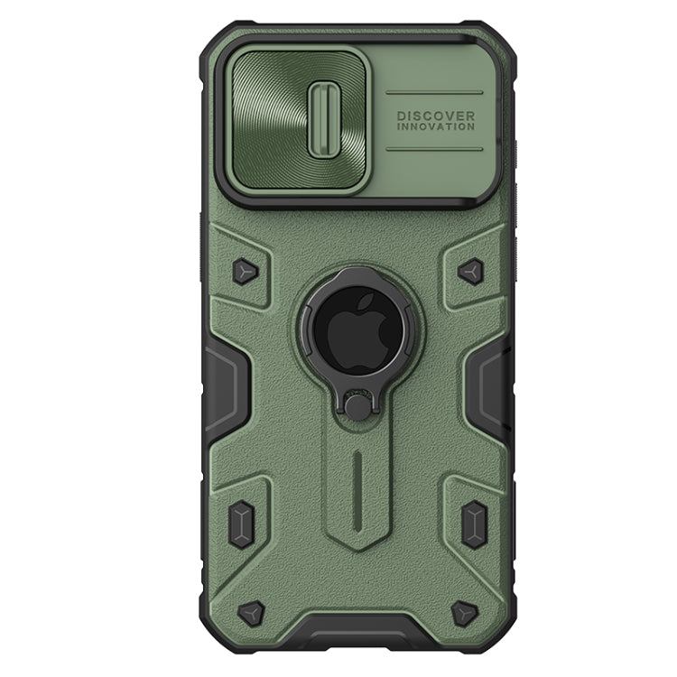 For iPhone 15 Pro NILLKIN Shockproof CamShield Armor Protective Case with Invisible Ring Holder(Green) - HoMEdemic™ 