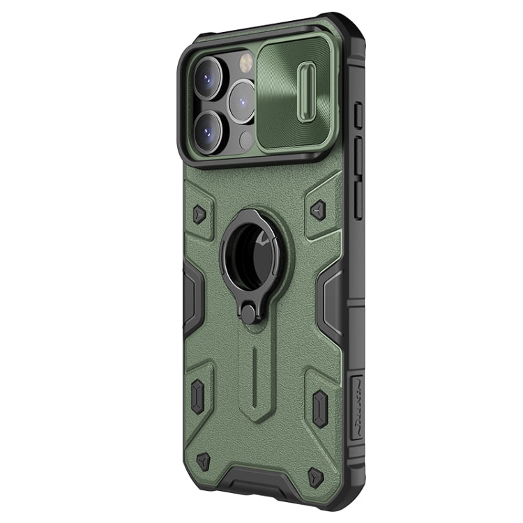 For iPhone 15 Pro NILLKIN Shockproof CamShield Armor Protective Case with Invisible Ring Holder(Green) - HoMEdemic™ 