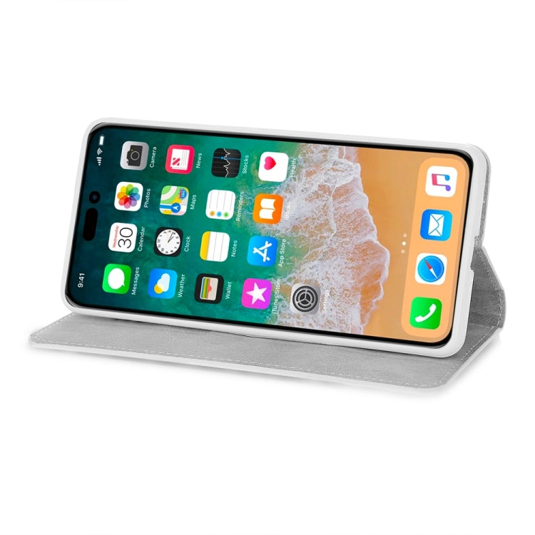 For iPhone 15 Pro Max Glitter Powder Filp Leather Phone Case(Silver) - HoMEdemic™ 