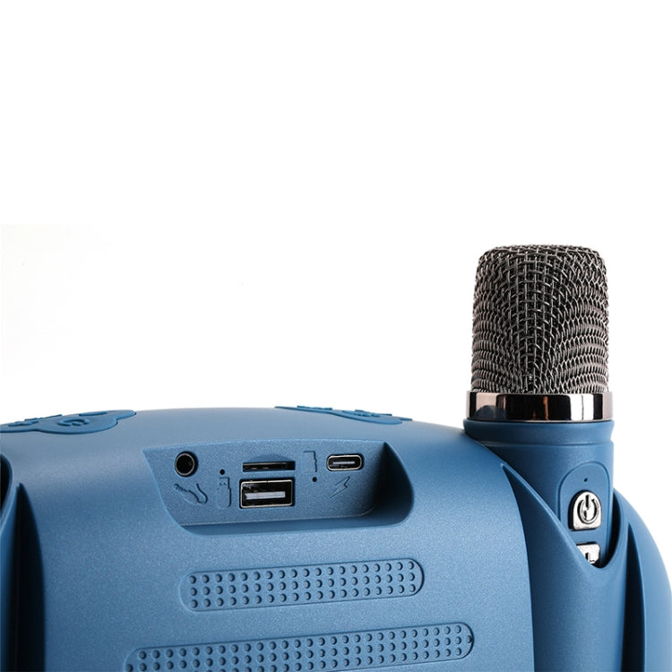T&G TG542 LED Flash Wireless Bluetooth Karaoke Speaker with Microphone(Royal Blue) - HoMEdemic™ 