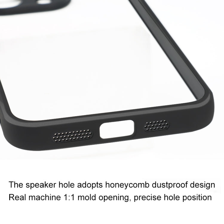 For iPhone 15 Pro Max Fine Pore Frosted TPU + Transparent PC Phone Case(Black) - HoMEdemic™ 