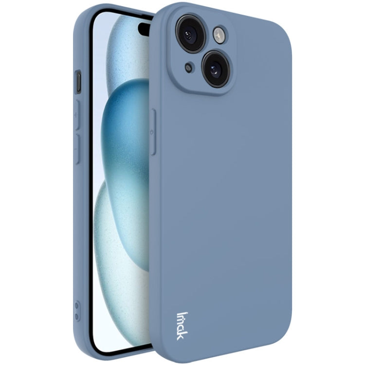 For iPhone 15 Plus imak UC-4 Series Straight Edge TPU Phone Case(Grey) - HoMEdemic™ 