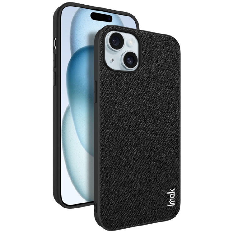 For iPhone 15 Plus IMAK LX-5 Series Shockproof PC + PU + TPU Protective Phone Case(Cross Texture) - HoMEdemic™ 