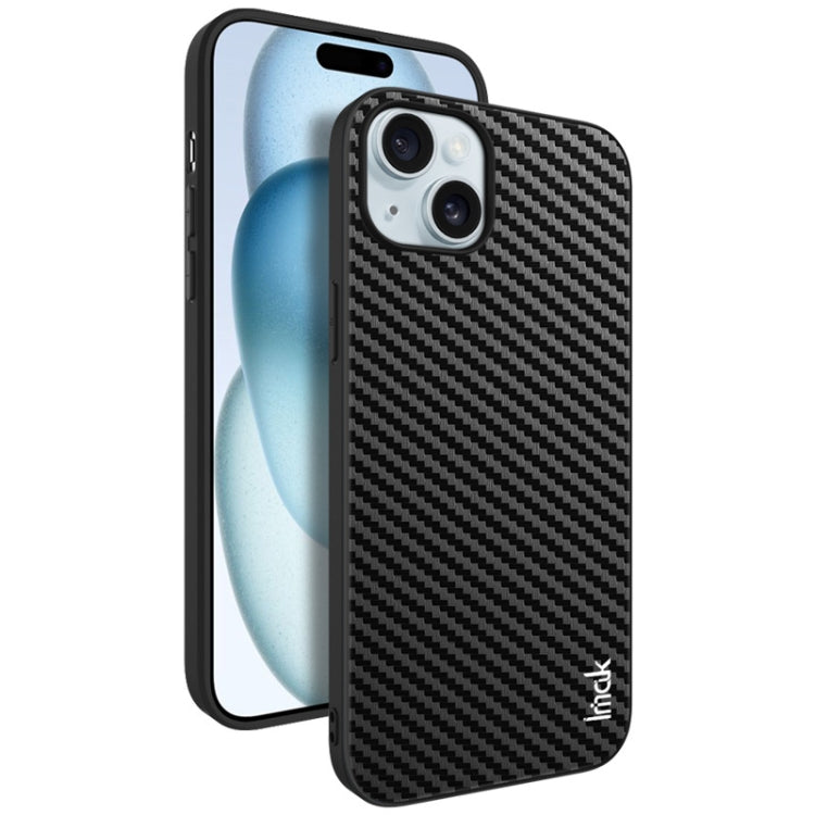 For iPhone 15 Plus IMAK LX-5 Series Shockproof PC + PU + TPU Protective Phone Case(Carbon Fiber Texture) - HoMEdemic™ 