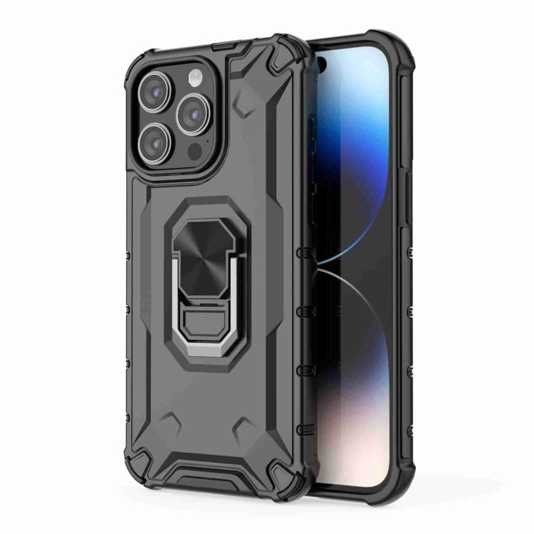 For iPhone 15 Pro Max Ice Armor Series Ring Holder Phone Case(Black) - HoMEdemic™ 
