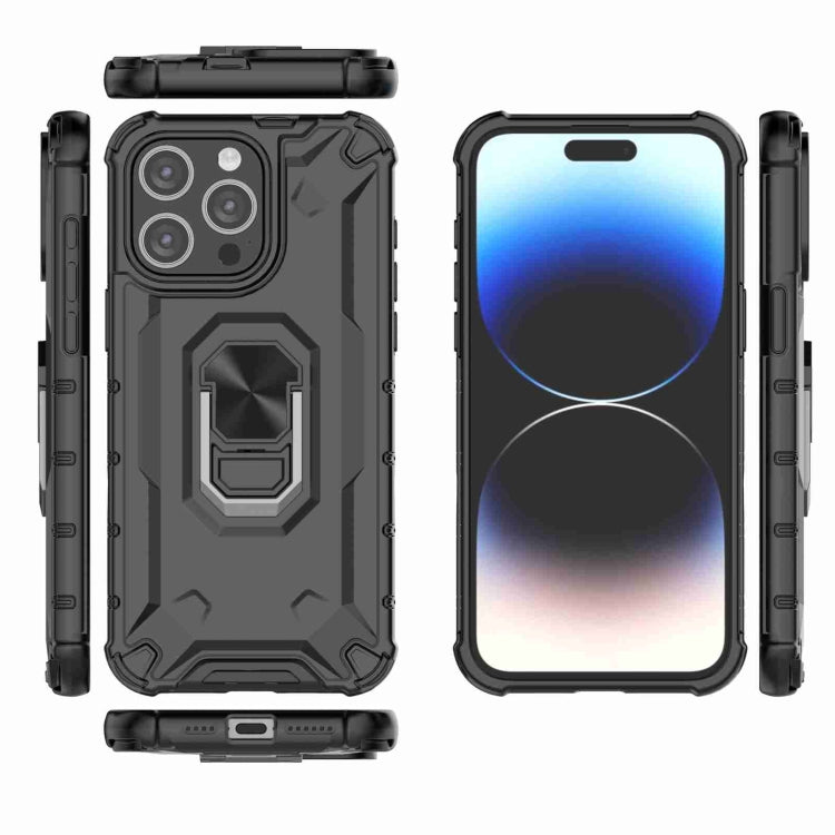 For iPhone 15 Pro Max Ice Armor Series Ring Holder Phone Case(Black) - HoMEdemic™ 