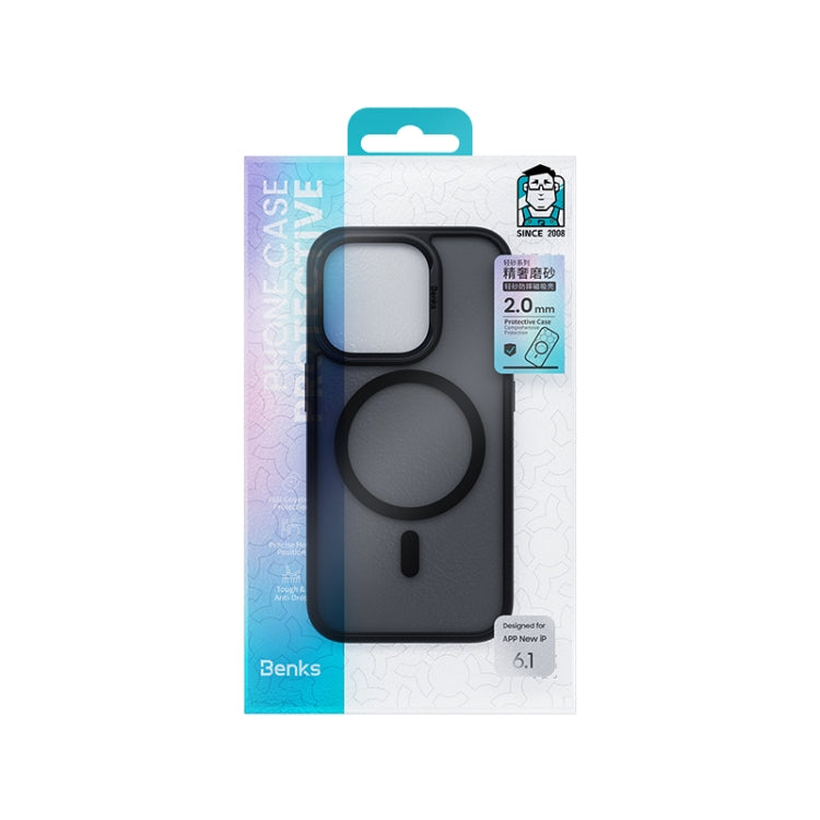 For iPhone 15 Plus Benks Skin Feel Series MagSafe Magnetic Shockproof Phone Case(Black) - HoMEdemic™ 