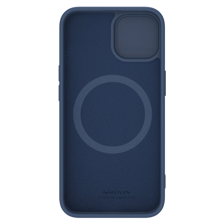 For iPhone 15 Plus NILLKIN CamShield MagSafe Liquid Silicone Phone Case(Blue) - HoMEdemic™ 
