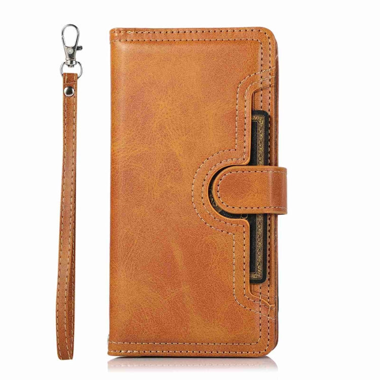 For iPhone 15 Pro Max Wristband Card Slot Leather Phone Case(Brown) - HoMEdemic™ 