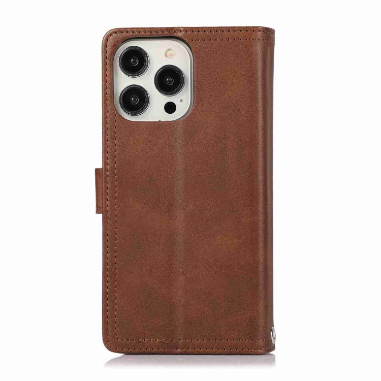 For iPhone 15 Pro Max Wristband Card Slot Leather Phone Case(Coffee) - HoMEdemic™ 