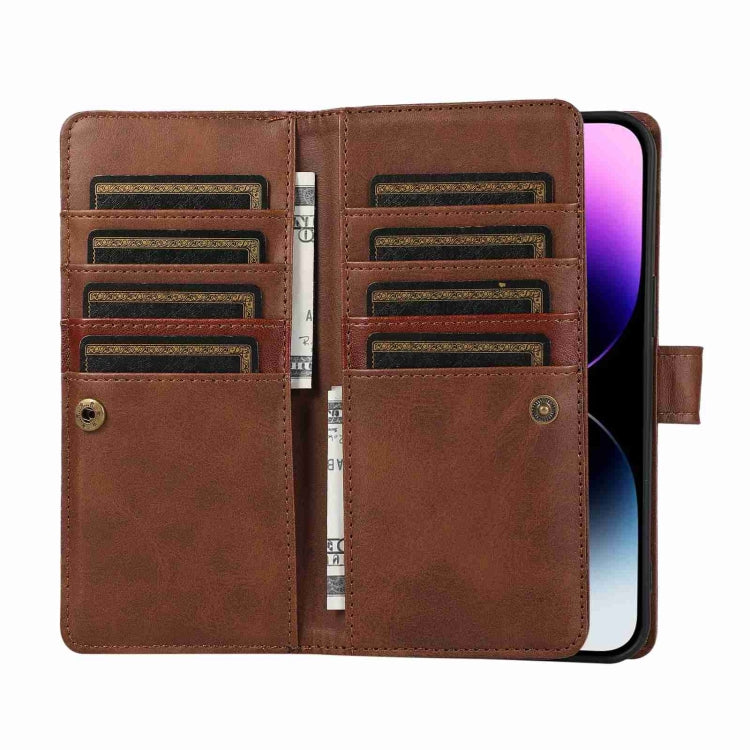 For iPhone 15 Pro Max Wristband Card Slot Leather Phone Case(Coffee) - HoMEdemic™ 