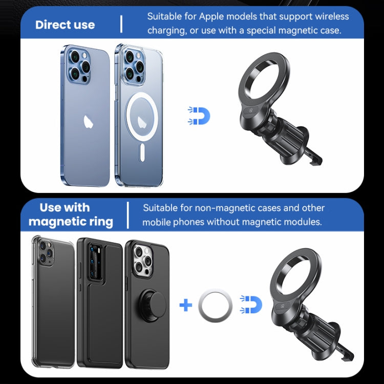 USAMS US-ZJ075 Magnetic Car Air Vent Phone Holder(Black) - HoMEdemic™ 