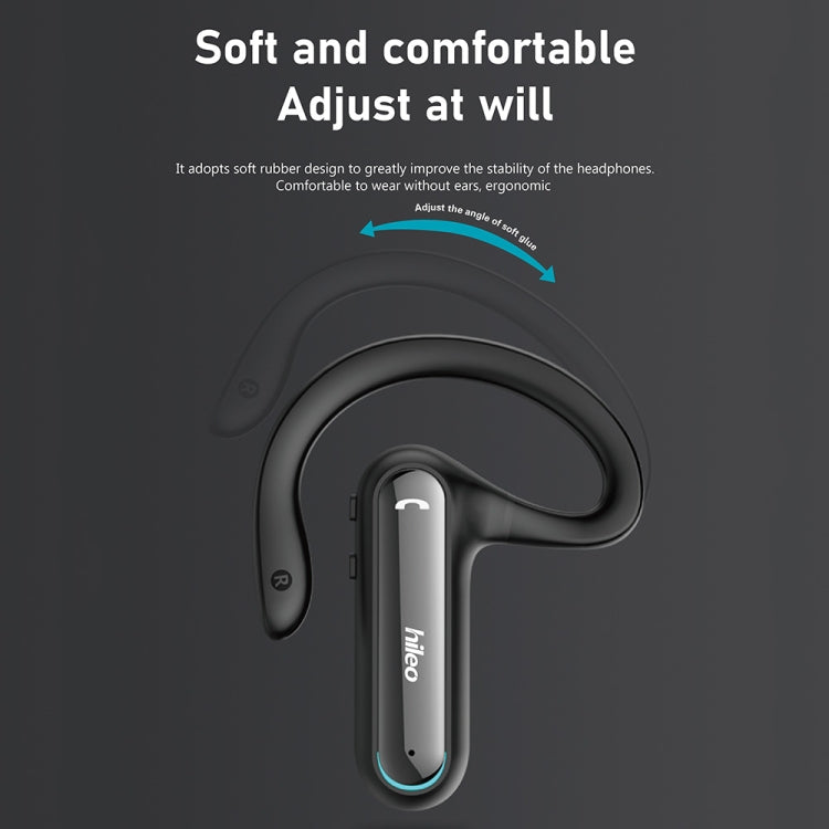 Hileo Hi8 Wireless Single Ear Hook Handsfree Call Noise Reduction In-ear Earphone(Black) - HoMEdemic™ 