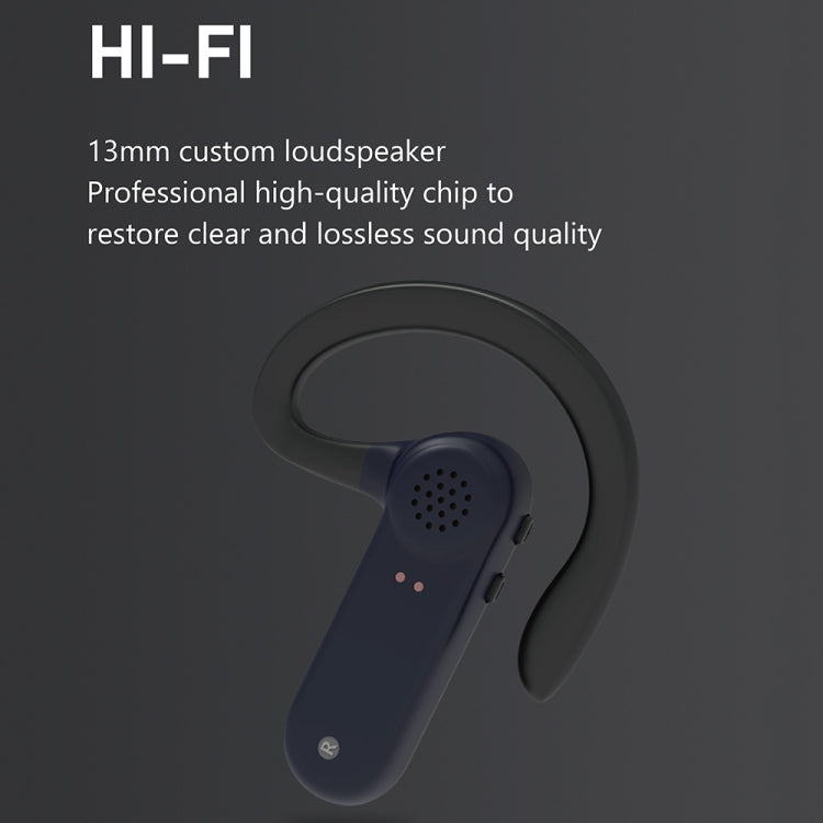 Hileo Hi8 Wireless Single Ear Hook Handsfree Call Noise Reduction In-ear Earphone(Black) - HoMEdemic™ 