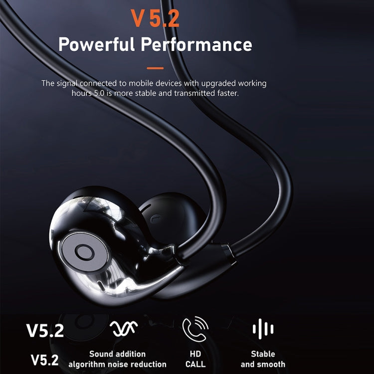 Hileo Hi72 Wireless Bluetooth Hanging Neck Earphone(Black) - HoMEdemic™ 