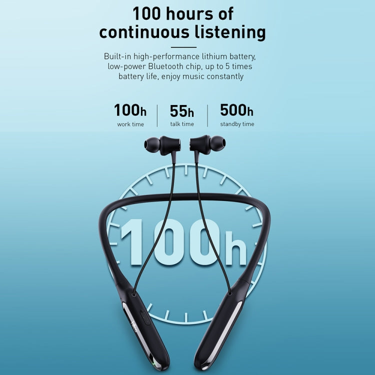 Hileo Hi75 Wireless Bluetooth Hanging Neck In-ear Sports Earphone(Black) - HoMEdemic™ 