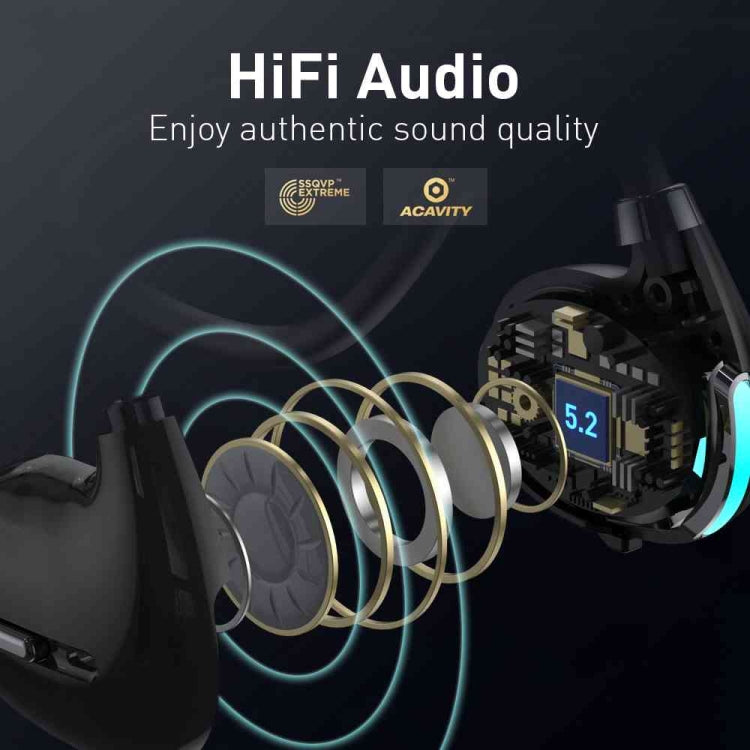 Hileo Hi73 Wireless Bluetooth Hanging Neck IPX4 Sports Earphone(Black) - HoMEdemic™ 