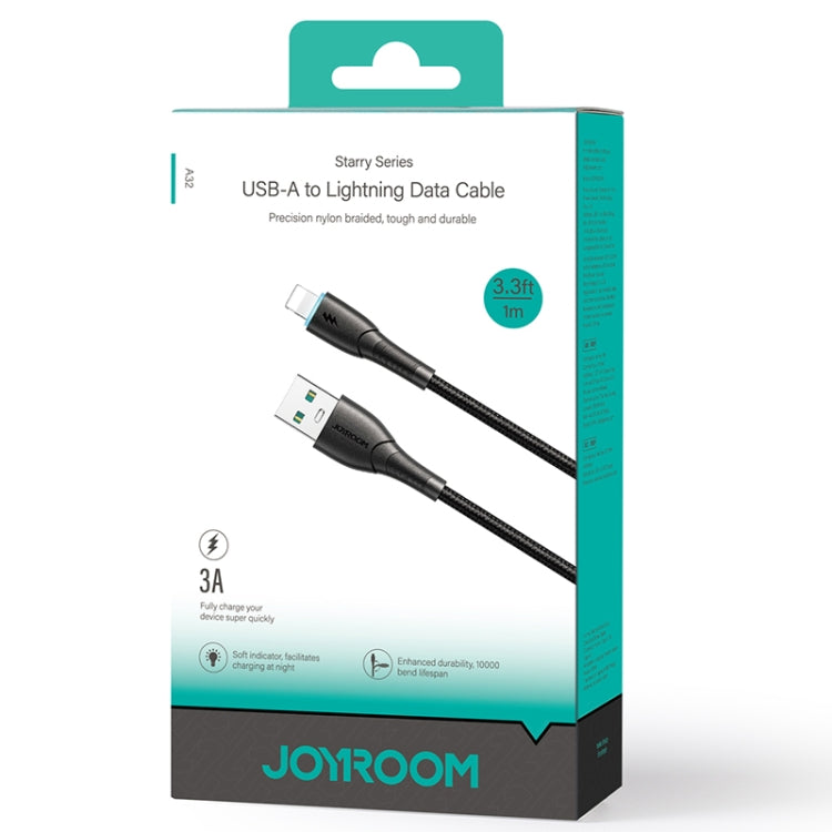 JOYROOM SA32-AL3 Starry Series 3A USB to 8 Pin Fast Charging Data Cable, Length:1m(Black) - HoMEdemic™ 