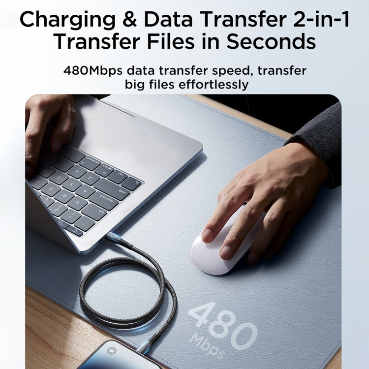 JOYROOM SA32-AL3 Starry Series 3A USB to 8 Pin Fast Charging Data Cable, Length:1m(Black) - HoMEdemic™ 