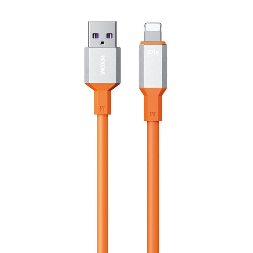 WK WDC-17 2.4A USB to 8 Pin Silicone Data Cable, Length: 1.2m(Orange) - HoMEdemic™ 