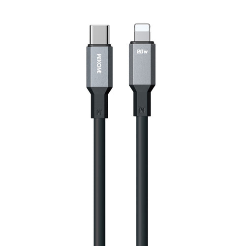 WK WDC-17 PD 20W USB-C/Type-C to 8 Pin Silicone Data Cable, Length: 1.2m(Black) - HoMEdemic™ 