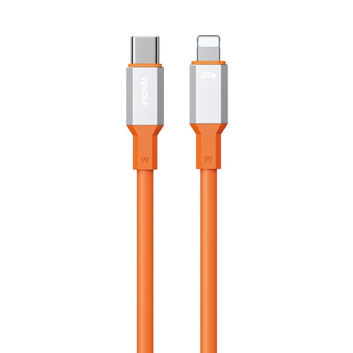 WK WDC-17 PD 20W USB-C/Type-C to 8 Pin Silicone Data Cable, Length: 1.2m(Orange) - HoMEdemic™ 