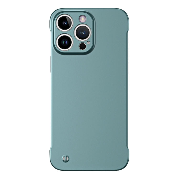 For iPhone 15 Pro Max Frameless Metallic Paint Hybrid PC Phone Case(Green) - HoMEdemic™ 