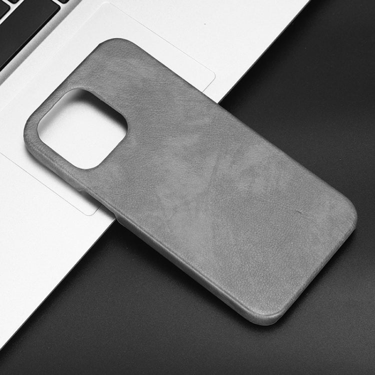 For iPhone 15 Pro Max Litchi Texture Back Cover Phone Case(Grey) - HoMEdemic™ 