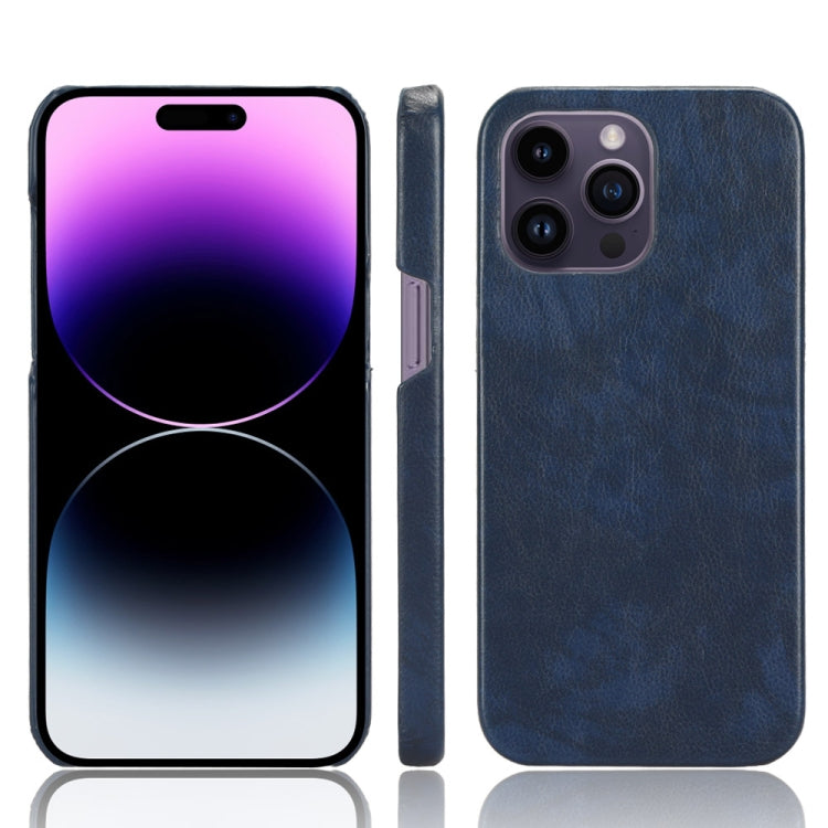 For iPhone 15 Pro Litchi Texture Back Cover Phone Case(Blue) - HoMEdemic™ 