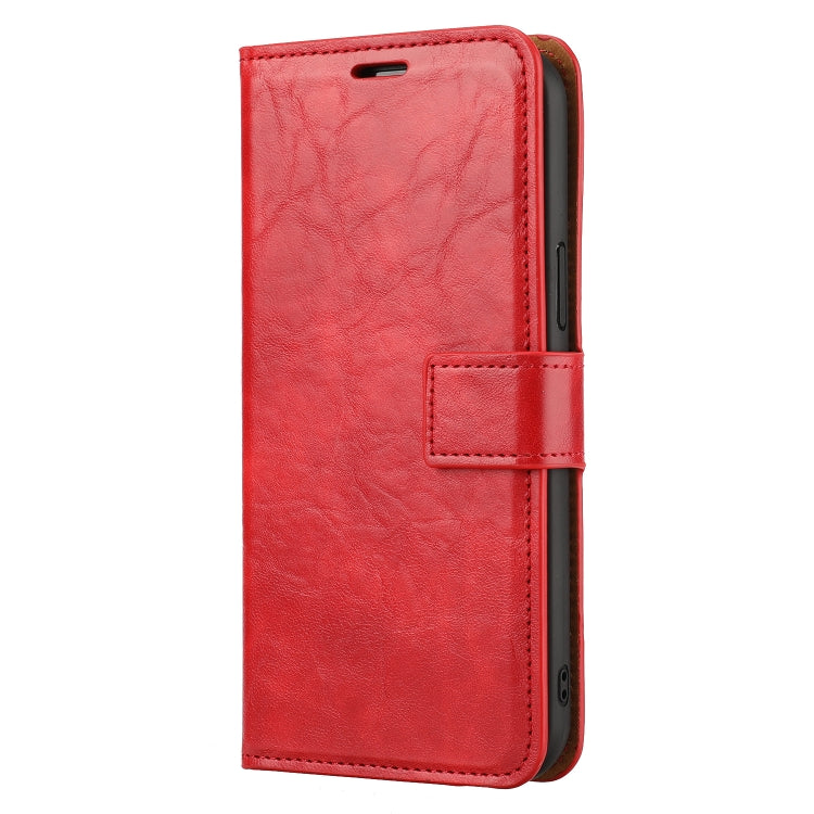 For iPhone 15 Pro Crazy Horse Texture Detachable Horizontal Flip PU Case(Red) - HoMEdemic™ 