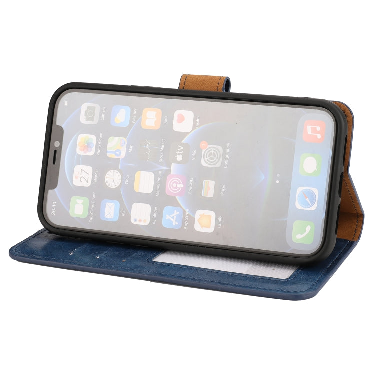 For iPhone 15 Pro Crazy Horse Texture Detachable Horizontal Flip PU Case(Blue) - HoMEdemic™ 
