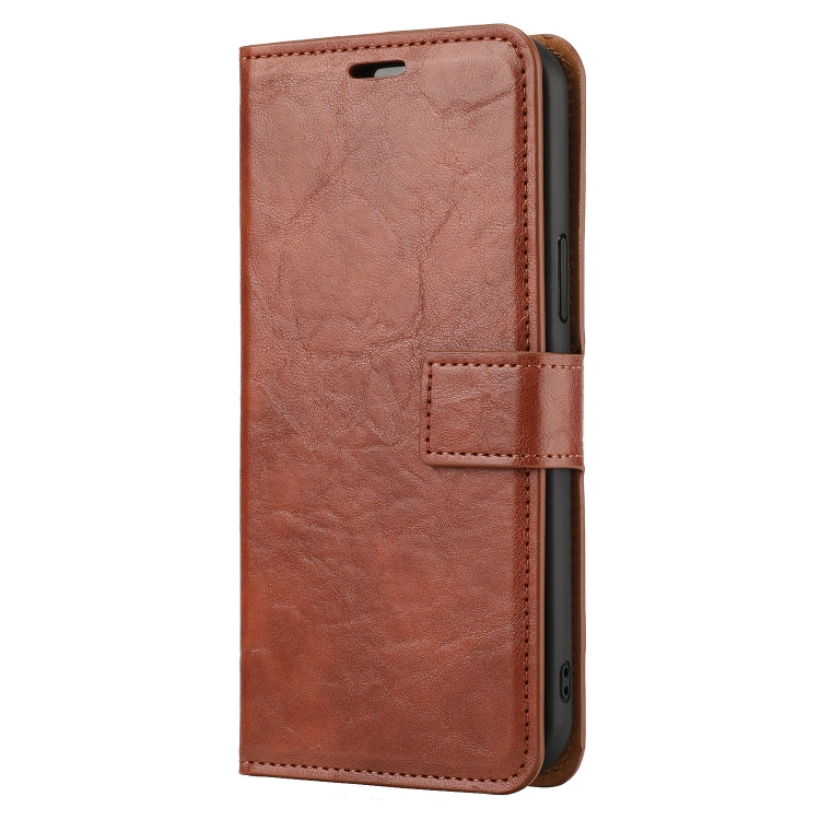 For iPhone 15 Pro Crazy Horse Texture Detachable Horizontal Flip PU Case(Brown) - HoMEdemic™ 